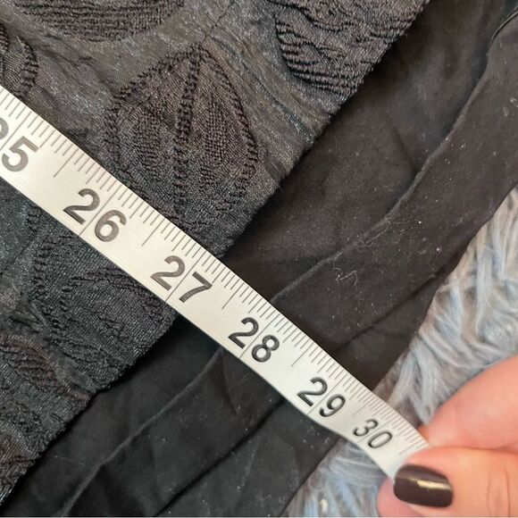 Vintage Handmade Elegant Black Floral Skirt Size S - Picture 5 of 6